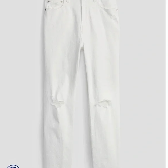 (HP)GAP Sky High Rise Cheeky Straight Jeans with Washwell - Picture 8 of 10